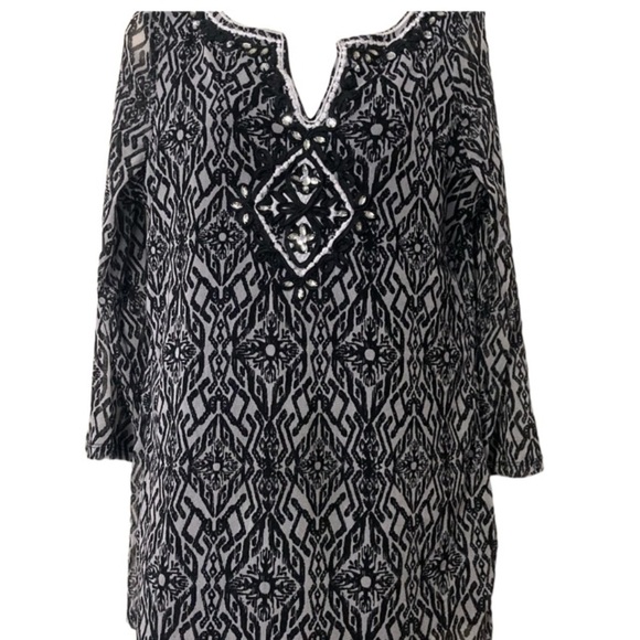INC International Concepts Tops - INC tunic top with embroidery and bling size L
